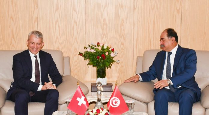 Séance de travail entre Kamel Féki et le Conseiller fédéral suisse
