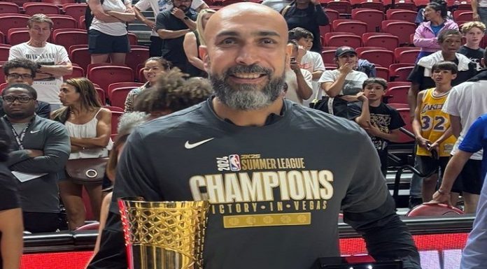 Le Tunisien Radhouane Slimane Célèbre la Victoire de la Summer League NBA 2k25 en Tant Que Membre du Staff Technique du Miami Heat