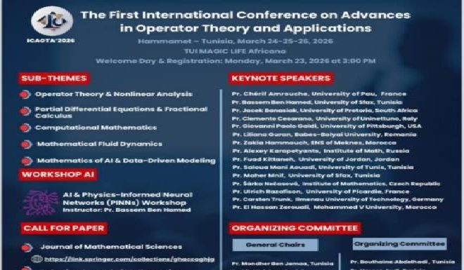 Première Conférence Internationale sur les avancées en théorie des opérateurs et en IA
