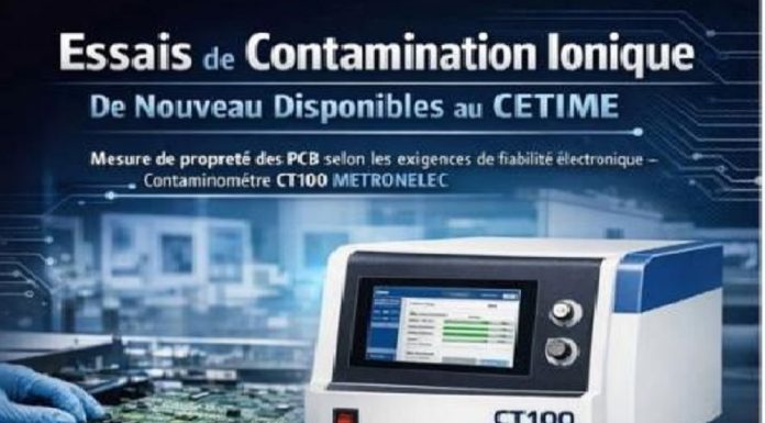 Relance des essais de contamination ionique pour l’industrie électronique