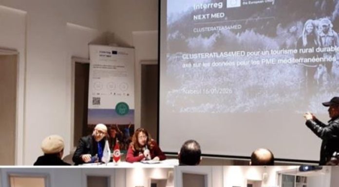 Nabeul : Journée d’information autour du projet « Cluster Atlas 4 Med » pour le tourisme rural