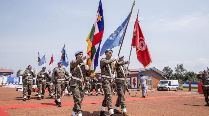 TUNISIE/MINUSCA : 75 Casques bleus tunisiens décorés à Bangui pour leur contribution à la paix en RCA