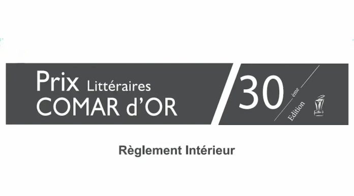 Règlement intérieur des Prix Littéraires COMAR d’OR
