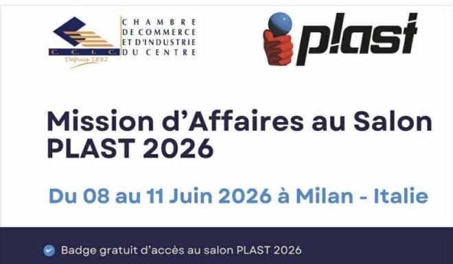 Mission d’affaires au Salon PLAST 2026 du 8 au 11 juin à Milan