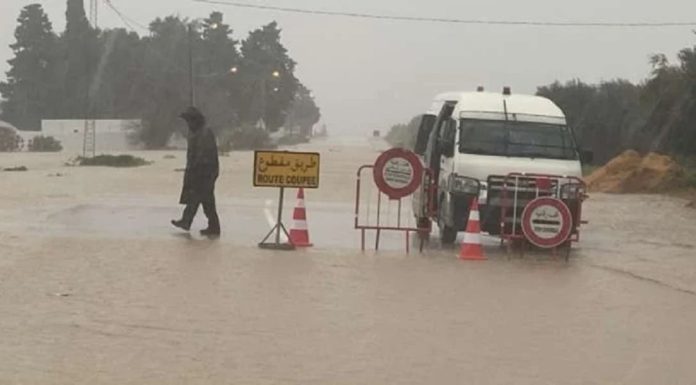 Routes coupées à Jendouba suite à des crues d’oueds