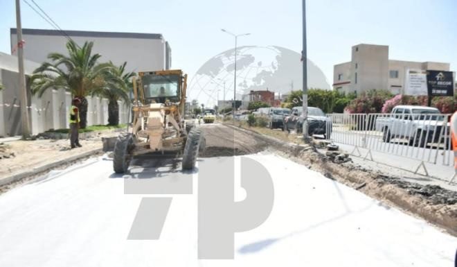 Le chantier de la route Nabeul–Menzel Temime en phase finale