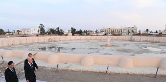 Le chef de l’Etat inspecte les travaux de restauration des Bassins des Aghlabides et des remparts de Kairouan
