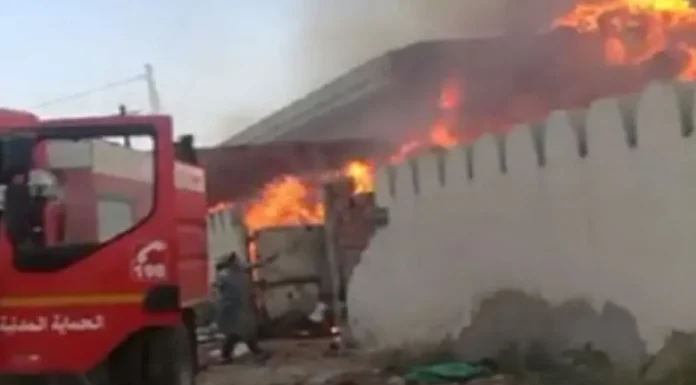 Un mort dans l’incendie du Marché Sidi Abdelsalem