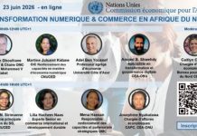 CEA: Organisation, le 23 juin 2026, d’un séminaire en ligne sur la Transformation numérique et commerce en Afrique du Nord